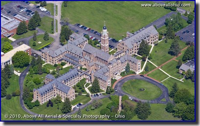 Aerial view of Pontifical College Josephinum, near Columbus, Ohio