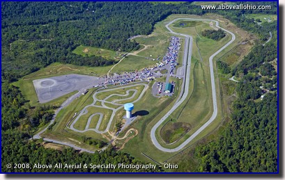 Aerial photo of the BeaveRun race track in Pennsylvania