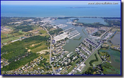 Aerial photo of Catawba and Kelleys Island near Port Clinton, Ohio