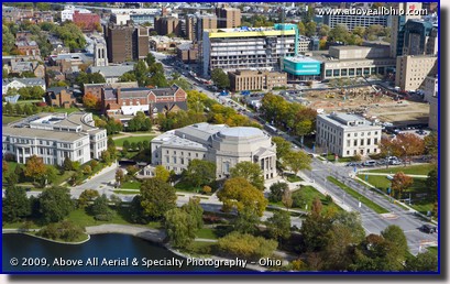 Aerial photo - Severance Hall in University Circle, Ohio - home of the Cleveland Orchestra